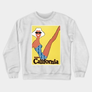 Vintage Travel Poster Southern California USA Crewneck Sweatshirt